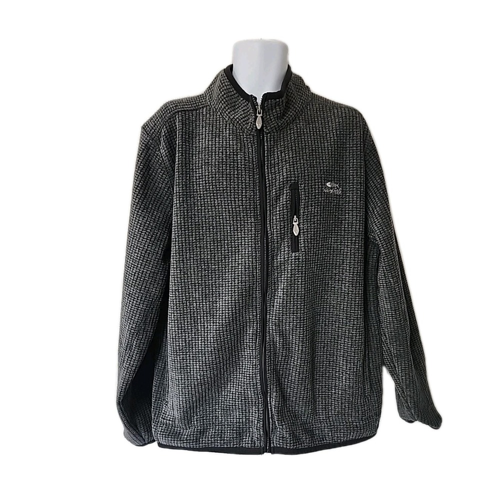 WEIRD FISH Full‎ Zip Fleece Jacket Grey/Blac Men's 3XL